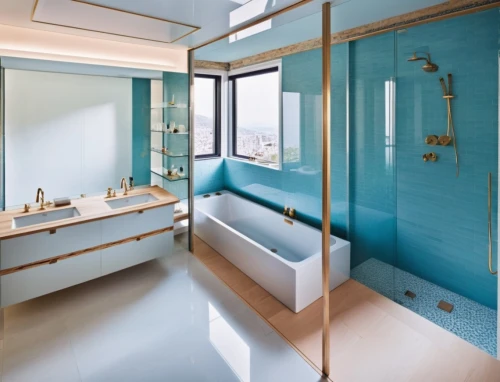 luxury bathroom,modern minimalist bathroom,bath room,bagno,bathroom,mahdavi,interior modern design,ensuite,bathtub,banyo,glass tiles,corian,ceramic floor tile,contemporary decor,aqua studio,penthouses,blue room,grohe,marazzi,modern decor,Photography,General,Realistic