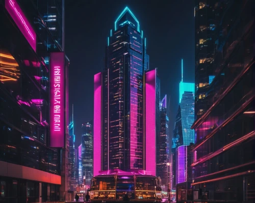 dubai,dubai marina,doha,guangzhou,colorful city,jbr,shanghai,cybercity,makati,qatar,colored lights,cyberpunk,neon arrows,bgc,manama,mubadala,dubia,rotana,kl,bangkok,Conceptual Art,Sci-Fi,Sci-Fi 26