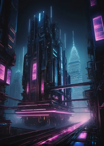 cybercity,cyberpunk,cyberia,cybertown,metropolis,futuristic landscape,cyberscene,cyberport,polara,synth,cyberworld,futuristic,bladerunner,dystopian,cityscape,cybertron,vapor,scifi,silico,cyberview,Illustration,Japanese style,Japanese Style 09