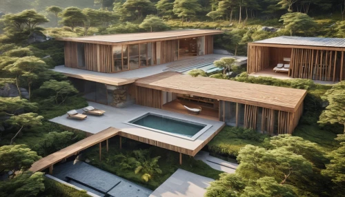 forest house,amanresorts,3d rendering,dunes house,timber house,treehouses,luxury property,house in the forest,asian architecture,floating huts,render,cubic house,residential,cube house,house in mountains,grass roof,house in the mountains,cube stilt houses,holiday villa,modern house,Photography,General,Realistic