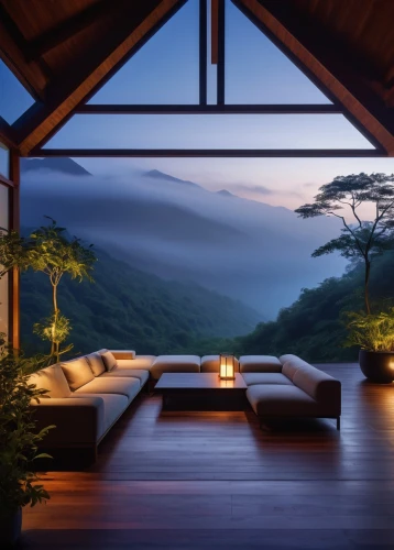 roof landscape,amanresorts,beautiful home,home landscape,tropical house,windows wallpaper,house in mountains,seclusion,house in the mountains,living room,rwanda,seclude,secluded,dreamhouse,luxury property,tranquility,the cabin in the mountains,great room,chalet,livingroom,Illustration,Retro,Retro 17
