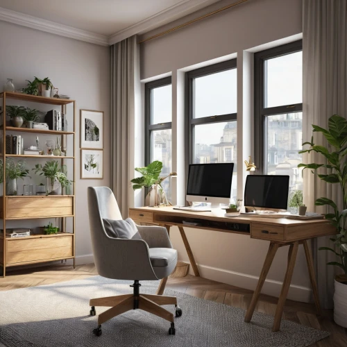 working space,modern office,wooden desk,office desk,desk,furnished office,writing desk,blur office background,office chair,creative office,workspaces,bureaux,3d rendering,workstations,work space,computer workstation,desks,office,workspace,modern room,Photography,General,Realistic