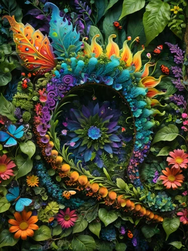 colorful spiral,wreath of flowers,fractals art,flower wreath,blooming wreath,flower art,mandala flower,floral wreath,flower painting,mandala loops,mandala,colorful leaves,stitched flower,watercolor wreath,kaleidoscape,colorful daisy,cosmic flower,kaleidoscope art,fallen colorful,floral composition,Photography,General,Fantasy