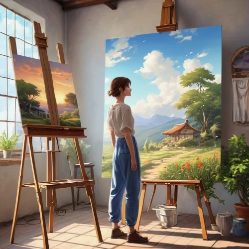 painting technique,studio ghibli,meticulous painting,painter,italian painter,overpainting,world digital painting,arrietty,art painting,dream art,painting,masterpieces,photorealism,art academy,mexican painter,paintings,artist,pittura,pintor,easel,Photography,General,Realistic