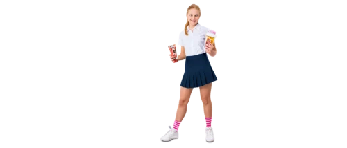 retro girl,waitress,derivable,knee-high socks,a uniform,school skirt,retro woman,girl in a long,uniform,blender,girl with cereal bowl,stewardess,3d render,mmd,pinafore,3d rendered,cupcake background,sailor,preppy,kudrow,Illustration,American Style,American Style 11