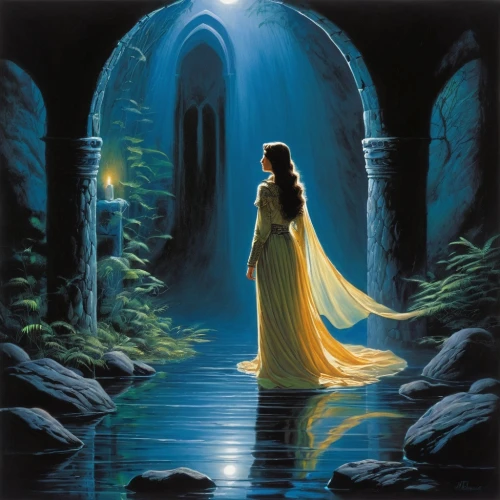 thingol,galadriel,fantasy picture,hildebrandt,silmarillion,rivendell,eckankar,celeborn,the mystical path,ghadeer,elrond,dragonlance,finrod,alfheim,glorfindel,the threshold of the house,struzan,valinor,ashtar,hall of the fallen,Illustration,American Style,American Style 07