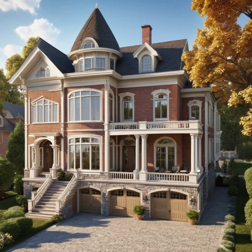 victorian house,3d rendering,render,mansion,country estate,new england style house,victorian,luxury home,old victorian,dreamhouse,3d render,3d rendered,chateau,bendemeer estates,beautiful home,mansions,country house,victorian style,two story house,large home,Photography,General,Realistic