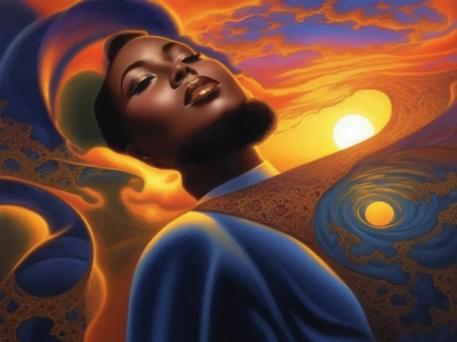 oshun,odetta,kemet,yogananda,afrofuturism,womanist,african woman,ledisi,african american woman,womanism,afrocentrism,sankofa,eckankar,tretchikoff,umoja,meshell,yogananda guru,binti,guinan,divine healing energy,Illustration,Realistic Fantasy,Realistic Fantasy 21