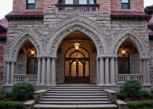 pcusa,altgeld,romanesque,henry g marquand house,kykuit,fontbonne,entryway,greystone,collegiate basilica,cabrini,oberlin,portico,entranceway,kalorama,immaculata,exterior view,exterior,house entrance,cwru,ywca,Illustration,American Style,American Style 15