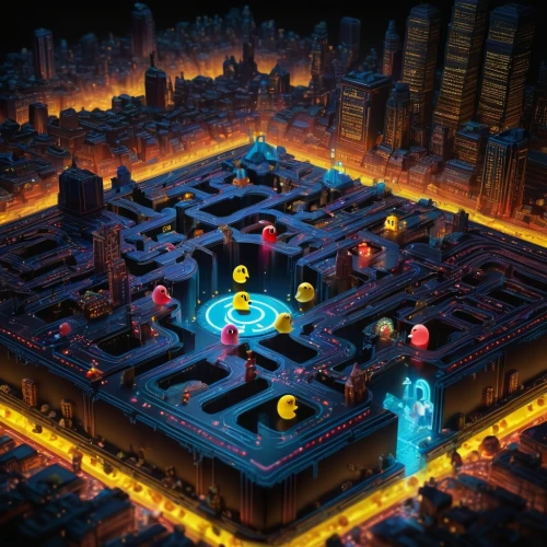 dungeon,fantasy city,cybertown,micropolis,metropolis,pacman,lumo,labyrinths,capital escape,infernos,game illustration,maze,bomberman,3d fantasy,cybercity,3d render,microdistrict,ancient city,megalopolis,ironopolis,Illustration,Realistic Fantasy,Realistic Fantasy 02