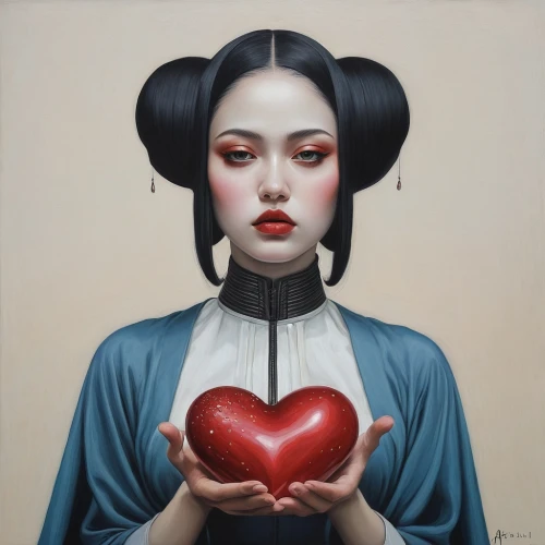 amidala,geisha girl,geiko,geisha,leia,queen of hearts,homogenic,maiko,heatherley,han thom,coeur,jianying,wenzhao,kunqu,yongjia,yanzhao,youliang,straw hearts,viveros,painted hearts,Illustration,Realistic Fantasy,Realistic Fantasy 07