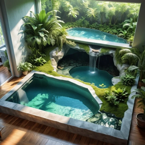 tropical house,underwater oasis,koi pond,dug-out pool,swimming pool,tropical jungle,pool house,garden pond,tropical greens,tropical island,aqua studio,pools,tropics,buangan,zen garden,infinity swimming pool,outdoor pool,roof top pool,neotropical,florida home,Photography,General,Realistic