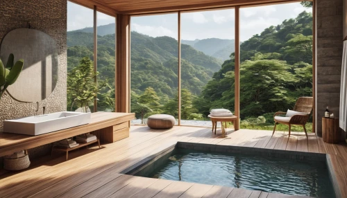 luxury bathroom,amanresorts,onsen,modern minimalist bathroom,lefay,ryokan,bagno,japanese-style room,spa,bathtub,moufang,house in mountains,yinzhen,bath room,zen garden,house in the mountains,day spa,hotspring,ryokans,tulou,Photography,General,Realistic