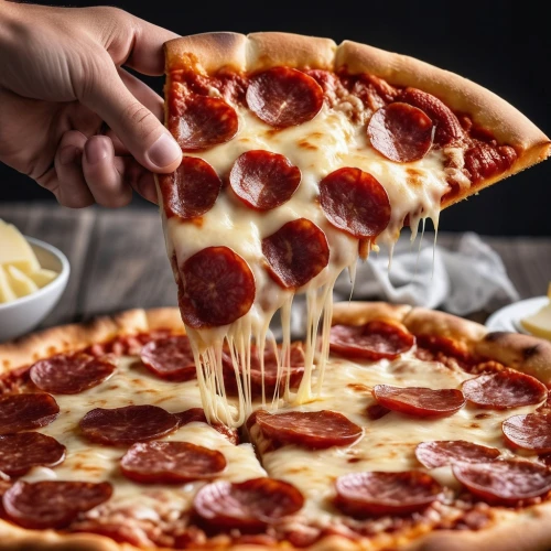 pepperoni pizza,salami pizza,pepperoni,pizza topping,pizza topping raw,zaa,pizol,pizzuto,pizza,slice of pizza,pizzolo,pizzetti,slices,pizzaro,the pizza,pizmonim,pan pizza,pizzichini,wood fired pizza,quarter slice,Photography,General,Realistic