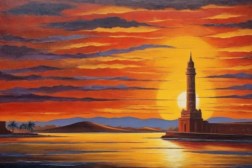 murano lighthouse,chirico,follieri,red lighthouse,italian painter,giudecca,oil painting,oil painting on canvas,lighthouse,lighthouses,aivazovsky,orange sky,il giglio,burj kalifa,korchagin,pisa,nicolaescu,oil on canvas,casablanca,campanile,Illustration,Realistic Fantasy,Realistic Fantasy 21