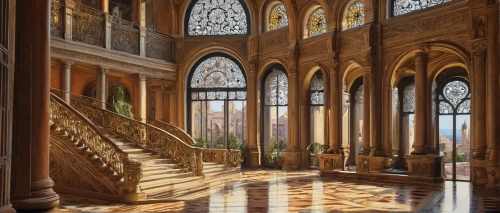 iranian architecture,persian architecture,hallway,dolmabahce,mirogoj,royal interior,ornate room,theed,corridor,deruta,foyer,entrance hall,emirates palace hotel,marble palace,the cairo,mihrab,amanresorts,orangery,hdr,conservatory,Art,Classical Oil Painting,Classical Oil Painting 42