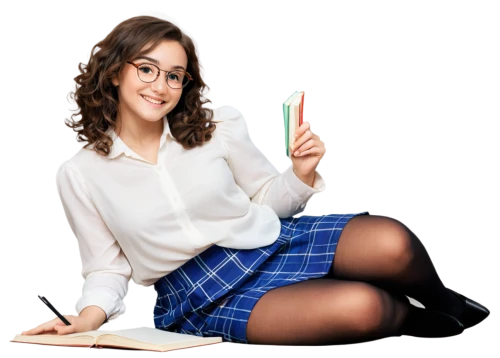 girl studying,ritsuko,reading glasses,secretarial,schoolteacher,librarian,school skirt,tutor,studious,nerdy,intelectual,estudiante,headmistress,girl making selfie,bookworm,holding ipad,woman holding a smartphone,tutoring,megane,schoolkid,Illustration,Japanese style,Japanese Style 14