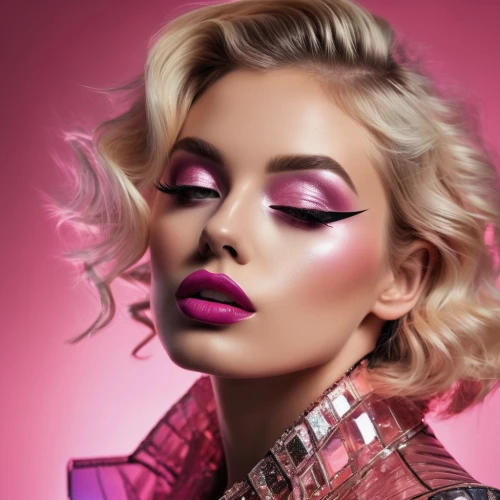 neon makeup,pink beauty,pink glitter,vintage makeup,airbrushed,pink background,glammed,women's cosmetics,bright pink,pink leather,makeup artist,dark pink in colour,deep pink,retouching,pink vector,glam,color pink,clove pink,loboda,airbrush,Photography,General,Fantasy