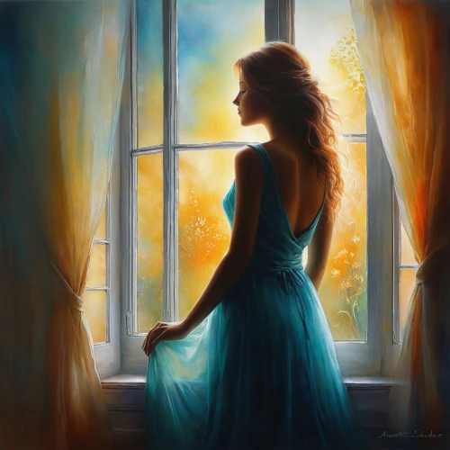woman silhouette,girl in a long dress,romantic portrait,belle,cinderella,principessa,window,world digital painting,mystical portrait of a girl,digital painting,window to the world,silhouette,silhouette art,mermaid silhouette,oil painting on canvas,fantasy portrait,fantasy picture,longing,girl in a long,windows wallpaper,Conceptual Art,Daily,Daily 32