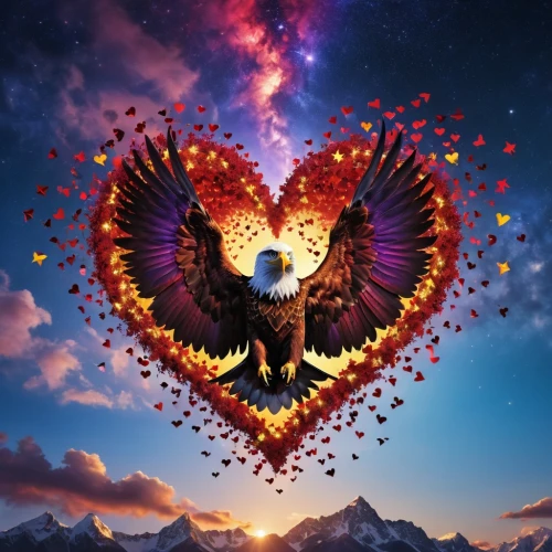 winged heart,flying heart,fire heart,passion butterfly,heart background,angelfire,pheonix,uniphoenix,colorful heart,fire angel,dragonheart,valentierra,birds with heart,phoenixes,butterfly background,phoenix,love in air,freedom from the heart,heart clipart,the heart of,Photography,General,Realistic