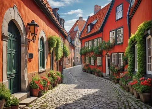 denmark,the cobbled streets,scandinavia,northern germany,quedlinburg,danmark,luneburg,medieval street,cobblestones,odense,nordjylland,hanseatic city,copenhagen,cobbled,uppsala,bryggen,bryggman,lueneburg,germany,gdansk,Illustration,Black and White,Black and White 32