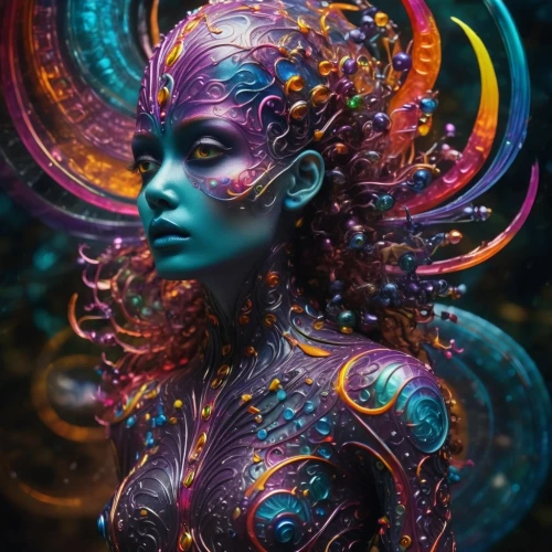 neon body painting,nebula,afrofuturism,bodypaint,bodypainting,psytrance,nebula guardian,nebula 3,fantasy art,body painting,fractals art,andromeda,colorful spiral,galactic,chakra,intergalactic,univers,cosmic,cosmic flower,earth chakra,Illustration,Realistic Fantasy,Realistic Fantasy 46