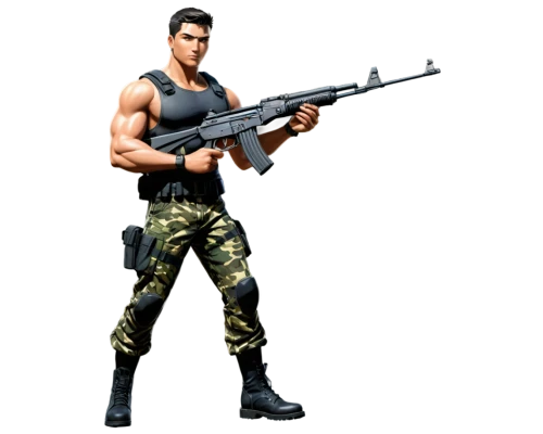 commando,derivable,mercenario,mercenary,actionfigure,egon,dragunov,turok,action figure,daikatana,soldado,shirokov,mercenaria,barret,3d figure,terminator,xcom,yugoslav,bsaa,redfield,Illustration,Japanese style,Japanese Style 07