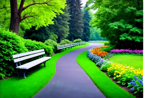 flower painting,garden bench,walk in a park,park bench,keukenhof,benches,photo painting,nature garden,primavera,art painting,tree lined path,oil painting on canvas,bench,springtime background,english garden,green garden,kurpark,green landscape,world digital painting,oil painting,Illustration,American Style,American Style 11