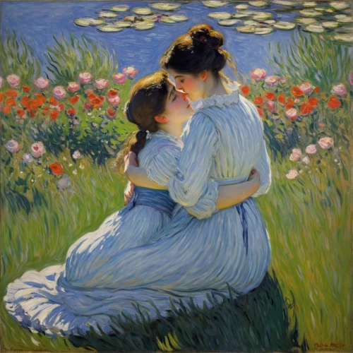 cassatt,girl picking flowers,girl in the garden,frieseke,girl lying on the grass,girl in flowers,maillol,tuxen,rysselberghe,picking flowers,primavera,la violetta,young couple,little girl and mother,hassam,two girls,impressionism,field of flowers,idyll,flowers of the field,Art,Artistic Painting,Artistic Painting 04
