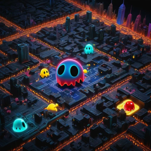 neon ghosts,microdistrict,oio,pacman,cybertown,ecolo,lumo,fantasy city,cybercity,colorful city,megaplumes,neon human resources,megapolis,microworlds,microcosms,pixel cells,microgeneration,cityzen,protoplasm,bomberman,Illustration,Realistic Fantasy,Realistic Fantasy 47