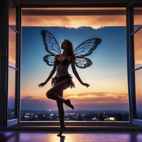 dance silhouette,glass wings,silhouette dancer,sky butterfly,sylph,winged heart,winged,fairies aloft,angel wings,angel girl,angel wing,art silhouette,fairy,wings,silhouette art,faerie,little girl fairy,harmonix,butterfly background,faery,Photography,General,Realistic