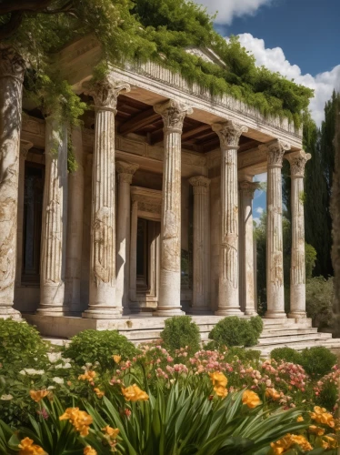 greek temple,temple of diana,zappeion,doric columns,peristyle,villa borghese,jardiniere,roman temple,celsus library,gennadius,ancient olympia,roman columns,leptis,artemis temple,pillars,temple of hercules,panathenaic,paestum,colonnades,italica,Photography,Artistic Photography,Artistic Photography 10