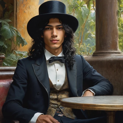 avan,hatter,aristocrat,silvain,hammett,galliano,alucard,victoriana,stovepipe hat,leonardo devinci,gentlemanly,victorian style,alatriste,thurston,aristocratic,the victorian era,stetson,arcangel,elizalde,lestat,Conceptual Art,Fantasy,Fantasy 05