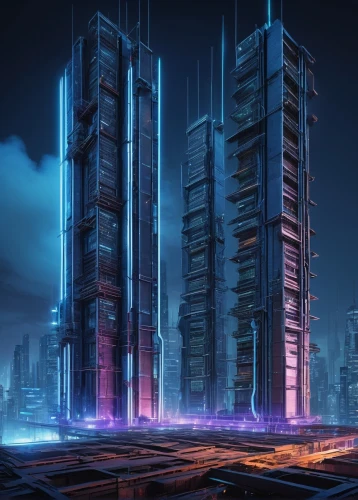 cybercity,cybertown,cyberport,urban towers,arcology,futuristic landscape,metropolis,monoliths,microdistrict,ctbuh,megapolis,city blocks,coruscant,futuristic architecture,high rises,cityscape,cyberia,mainframes,highrises,skyscrapers,Conceptual Art,Fantasy,Fantasy 16