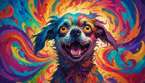 dog illustration,cheerful dog,color dogs,barkus,dog drawing,spaniel,schnauzer,watercolor dog,colorful background,colorful foil background,doggart,dachshund,muttley,dog cartoon,colorful doodle,schnauss,woofer,crayon background,doggedly,dog,Conceptual Art,Oil color,Oil Color 23