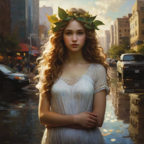 mystical portrait of a girl,girl in flowers,girl in a wreath,heatherley,persephone,donsky,romantic portrait,young woman,jingna,young girl,fantasy portrait,margairaz,hypatia,portrait of a girl,nestruev,girl with tree,beautiful girl with flowers,margaery,ophelia,primavera,Conceptual Art,Oil color,Oil Color 11