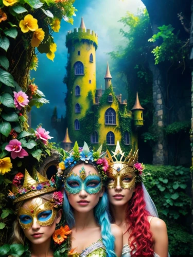 masquerade,fairyland,majevica,fantasy picture,priestesses,3d fantasy,companias,masques,fairy village,canonesses,fairy world,lachapelle,amazonica,fairy forest,secret garden of venus,vintage fairies,headdresses,garden of eden,rhinemaidens,garden statues,Photography,Artistic Photography,Artistic Photography 08