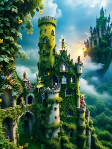 fairy tale castle,fairy village,fairy chimney,fantasy landscape,3d fantasy,fairytale castle,fairy world,knight's castle,fantasy picture,fairy house,fantasy world,fantasy city,fairyland,fantasy art,castel,cartoon video game background,ruined castle,forteresse,castlelike,castles,Photography,Artistic Photography,Artistic Photography 11