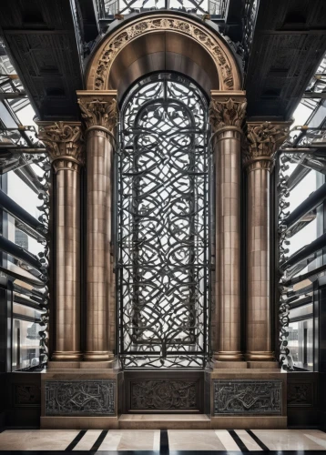 bobst,ironwork,art nouveau frame,art nouveau frames,structural glass,leaded glass window,lattice window,leadenhall,elevators,stained glass,tracery,glass facades,entablature,hall of the fallen,enfilade,stained glass windows,mausoleum,pillars,glass facade,marble palace,Unique,Design,Knolling