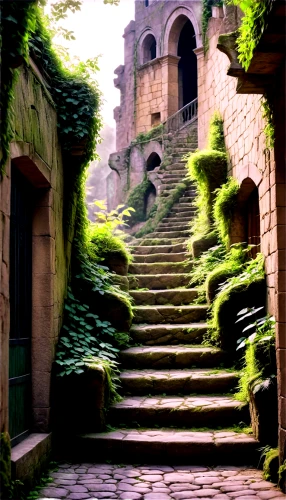 conques,montmartre,vianden,martre,rocamadour,eltz,pierrefonds,erice,stone stairway,medieval street,valkenburg,chaumont,fougeres,ruelle,dordogne,bossey,stone stairs,montbrun,rotenfels,sarlat,Illustration,Realistic Fantasy,Realistic Fantasy 16