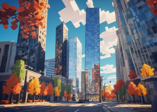 voxels,voxel,superblocks,skyscrapers,shaders,skycraper,city blocks,microdistrict,citydev,skyscraping,skyscraper town,ctbuh,shader,skyscraper,kaleidoscape,render,thatgamecompany,elphi,urbanworld,lowpoly,Unique,Pixel,Pixel 03