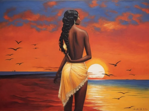 oil painting on canvas,indian art,patnaik,indigenous painting,african art,vishwamitra,indian woman,madhumati,taramani,khokhloma painting,jagannathan,oil painting,amavasya,sailaja,raghava,walchand,muktananda,siddharta,art painting,thyagaraja,Illustration,Realistic Fantasy,Realistic Fantasy 21