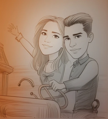 loison,humsafar,holton,love couple,sablin,jaszi,cute cartoon image,caricatures,dulhania,nijaz,caricature,caricatured,supercouple,young couple,mujhse,assaf,beautiful couple,jinglian,tomsic,caricaturing,Illustration,Black and White,Black and White 08