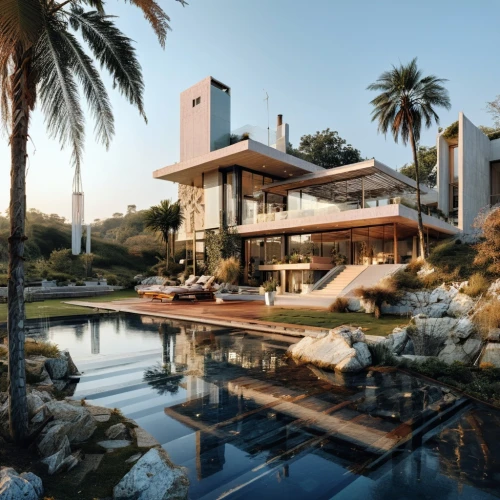 dreamhouse,luxury home,modern house,mid century modern,luxury property,mid century house,house by the water,modern architecture,beautiful home,3d rendering,mansions,neutra,renderings,pool house,florida home,luxury real estate,dunes house,beverly hills,crib,mansion,Photography,General,Realistic