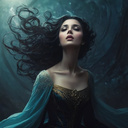 amphitrite,fathom,sigyn,gothel,sirene,blue enchantress,the enchantress,naiad,atlantica,fantasy portrait,mystical portrait of a girl,the sea maid,queen of the night,ariadne,arwen,fairest,drusilla,selene,fantasy art,sirena,Conceptual Art,Fantasy,Fantasy 14