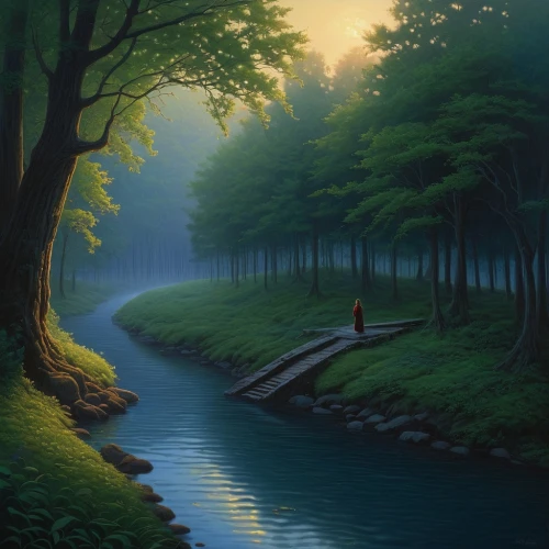 forest landscape,landscape background,river landscape,green landscape,green forest,fantasy landscape,forest path,nature background,nature landscape,fantasy picture,forest background,landscape nature,the mystical path,beautiful landscape,brook landscape,nature wallpaper,forestland,japan landscape,backwater,tranquility,Illustration,Realistic Fantasy,Realistic Fantasy 27