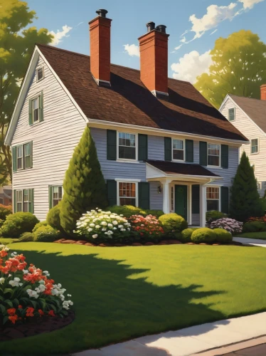 new england style house,hovnanian,home landscape,houses clipart,country house,townhomes,country estate,townhome,beautiful home,country cottage,old colonial house,farmhouse,maplecroft,farm house,landscaped,sherborn,sylvania,house painting,ferncliff,meadowcroft,Illustration,Retro,Retro 10