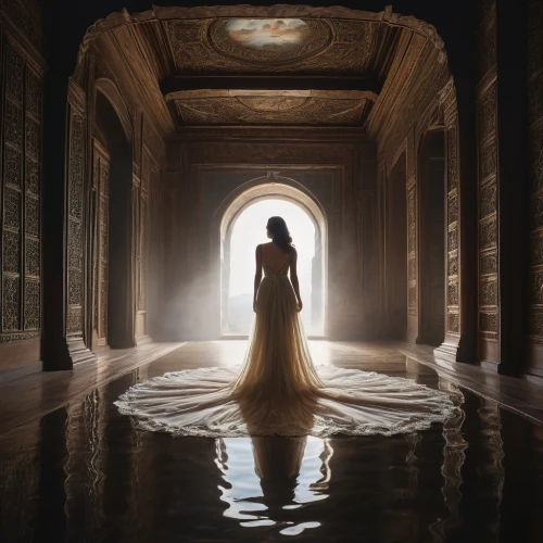 conceptual photography,mirror of souls,the threshold of the house,enthralls,mystical portrait of a girl,floor fountain,a floor-length dress,hall of the fallen,mythography,enthrall,the pillar of light,priestess,lucretia,threshold,labyrinth,theed,mediumship,girl in a long dress,games of light,labyrinthine,Photography,General,Natural