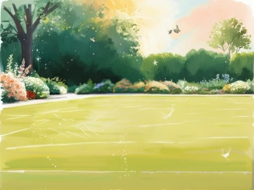meadow in pastel,golf course background,watercolor background,springtime background,landscape background,yellow grass,pond,yellow garden,spring background,small landscape,overpainting,small meadow,salt meadow landscape,green meadow,blooming field,backgrounds,nature background,grassy,summer day,summer meadow