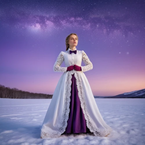 suit of the snow maiden,the snow queen,jaina,vasilisa,white rose snow queen,miss circassian,eurythmy,the purple-and-white,white winter dress,shipka,sonnambula,folk costume,kutuzova,celtic woman,isolde,eternal snow,aurora,white with purple,ellinor,fantasy picture,Photography,Artistic Photography,Artistic Photography 09